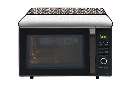 Image of Stylista Microwave Oven Cover for Panasonic 27 L Convection NN-CD684BFDG Packed Pattern Grey