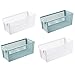 Silars Kosze do przechowywania, 4 szt. organizerów do szafek, dostępne w dwóch kolorach, plastikowe pudełka do przechowywania, do kuchni, szafki, biura, łazienki, na zabawki, pojemniki do przechowywania z uchwytami (28 x 13 x 11,5 cm)