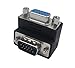 CERRXIAN 90 Degree VGA 15 Pin Male to Female Extension Cable Converter Adapter Coupler