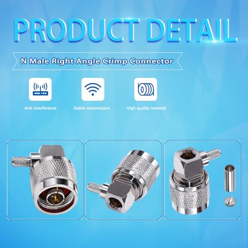 Conector N Macho Ángulo Derecho 5 piezas TUOLNK miniatura 3