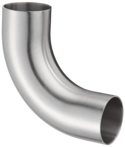 Dixon B2S-G200P Stainless Steel 304 Sanitary Fitting, 90 Degree Polished Weld Long Elbow with Tangent, 2