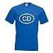 Kiwistar Congo CD T-Shirt Homme imprimé Motif Fun Motif Coton S M L XL XXL en 15 Couleurs différentes