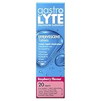 Gastrolyte Electrolyte Hydration Effervescent Tablets - Lemon Flavour - Helps Restore Body Electrolyte Balance, 20 Tablets