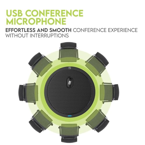 TKGOU Microfone USB de conferência, microfone de mesa de computador com botão mudo e indicador de LE