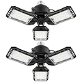 Aoretic LED Garage Lights 1 Pack -80W, 8000LM 6500K Led Shop Light with 3 Deformable Panels, Basement Barn Light Garages Ceiling Lights, E26/E27 for Garage, Warehouse, Shop, Basement