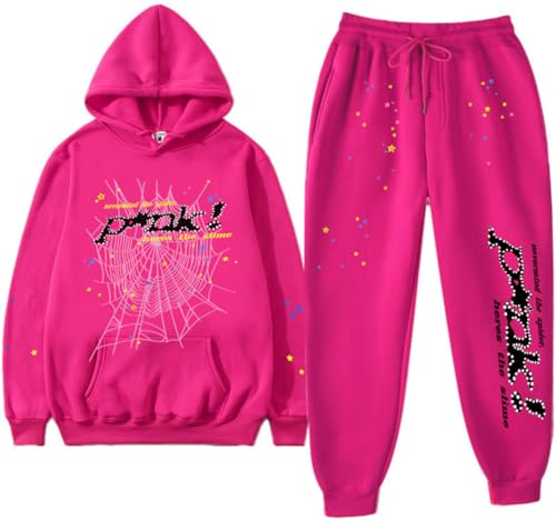 Men's Spider Tracksuit Spider Hoodie 555 and Pants Set Y2K Hoodie Spider Web Hoodie and Bottoms Sweatsuits