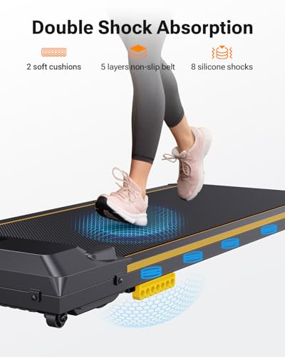 Under Desk Treadmill for Home/Office, Portable with Remote Control and LED Display