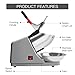 Reespring Snow Cone Machine Shaved Ice Machine Ice Crusher with Stainless Steel Blade Kitchen Electric for Shaved Ice and Snow Cone (300W 2000r/min) Also Comes with a Free Ice Pick and Ice Cube Tray