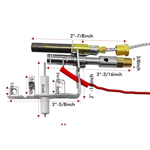 Mcampas Ods Pilot Assembly For Replacement Lp Gas Ods Millivolt Fireplace Pilot.compatible With Lpg8414 Pp225 103778-01 14D0477 Lpg8404 R3623 Pilot #TOP1