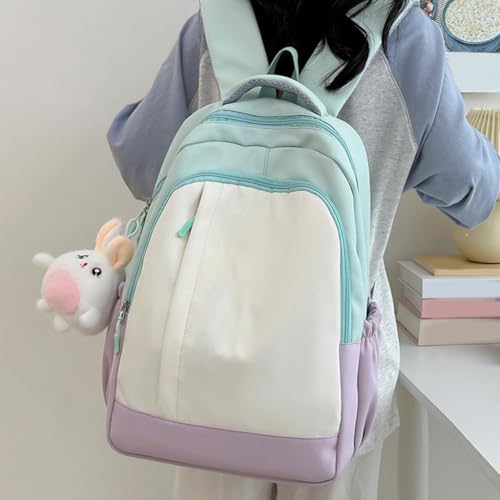 Mochila de moda para niña de nailon negro estilo bohemio juvenil 2