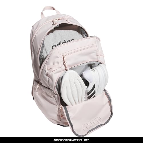 Image of adidas Defender 5 Backpack for Sports, Gym, School and Travel, 33L, Sandy Pink /Black /Grey Two, OSFA
