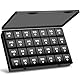 Tablettenbox Monat 28 Tage Pillendose, Medikamentenbox mit 7 Fächer für 4 Wochen für Wöchentlicher Vitamin-Organizer, Nahrungsergänzungsmittel, Fischöl (Schwarz)