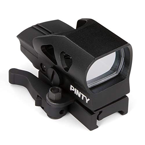 Pinty Pro Multi Reticle Green and Red Dot Sight with Built-in Picatinny Weaver Rail QD Mount Red & Green Dot Reflex Sight with Multicoated Lenses
