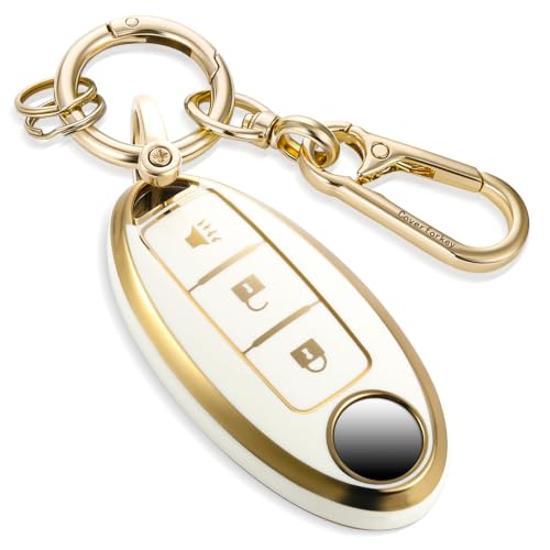 Image of Key Fob Cover for Nissan, Gold Polished Carabiner