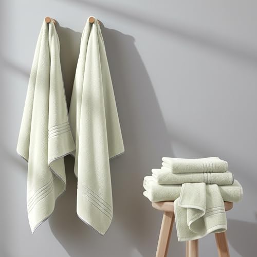 Image of Cortina Premium Solid Towels for Bath 70 x 140 cm 500 GSM Microfiber Bath Towels, Ultra Soft, Highly Absorbent & Quick Dry for Gym, Beach & Bathroom Towels for Men, Women & Kids Color : White