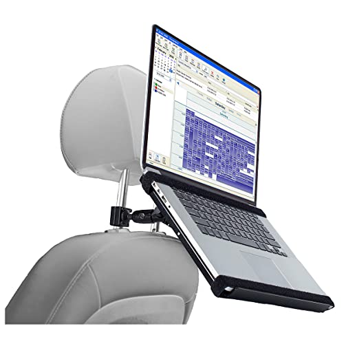 Arkscan Laptop Computer Mount Stand for Car Headrest, Back seat Passenger with Front seat Pole