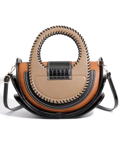 Image of Designer Handbag Black Multi-Color Leather Vintage women's handbag Large Capacity Multi-layer 2025 new in crossbody