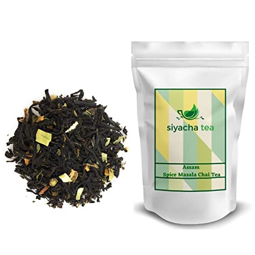 Image of Siyacha Tea Assam Masala Chai, 250g, Black Tea with Cinnamon, Cardamom, Clove & Black Pepper, 100% Natural Spice Blend, Rich Flavor, Aromatic Chai Patti, Makes 125 Cups (Approx.)