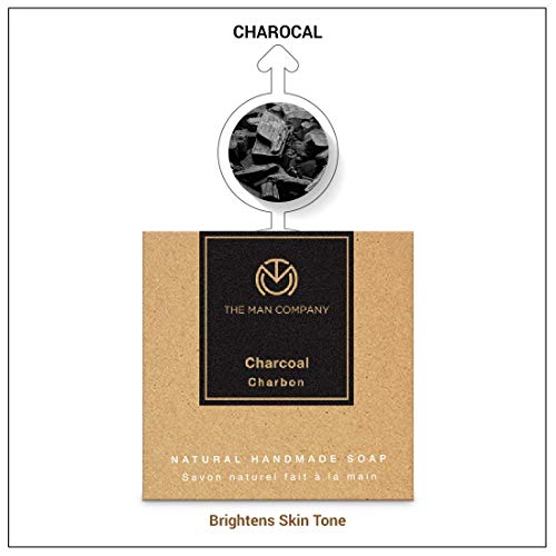 The Man Company De Tan Charcoal Bathing Soap Bars (Pack of 4) with Chaar-Cool | Removes Blackheads, Treats Acne | Deep Cleanses Skin, Anti Pollution | Prevents Dryness - (125gm*4) - Image 5