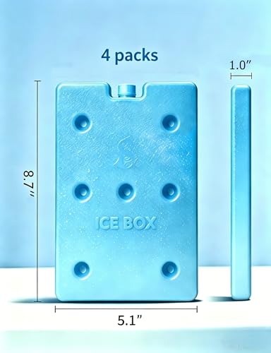 Image of Ice Packs for Lunch Boxes Cooler Tote Bags Reusable Refreezable Cold Slim Large Cheap Hard Protable Icepacks for Bento Shipping Beach Camp Car