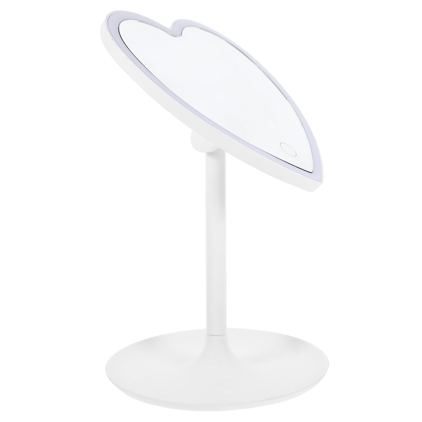 Espejo de maquillaje LED corazón para maquillarse sin sombras en casa