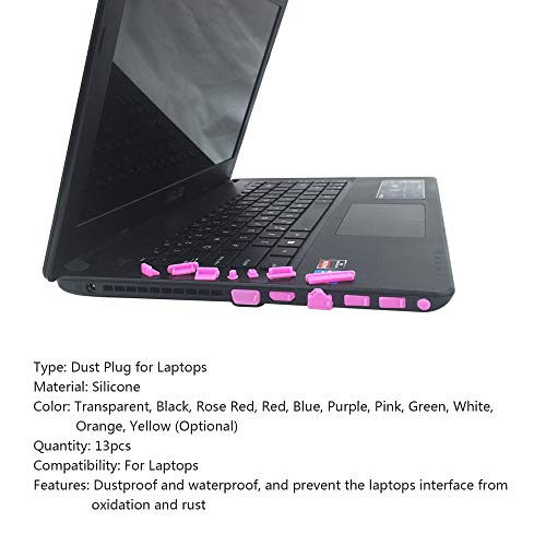 Andoer 13 unidades/conjunto de silicone antipoeira tampa tampa tampa laptop tampa poeira plug notebo