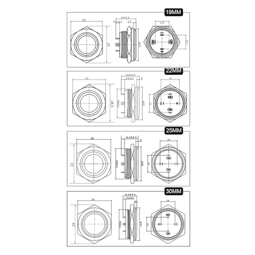 Bouton poussoir RGBW 25mm résout les erreurs de commande en métal - 2