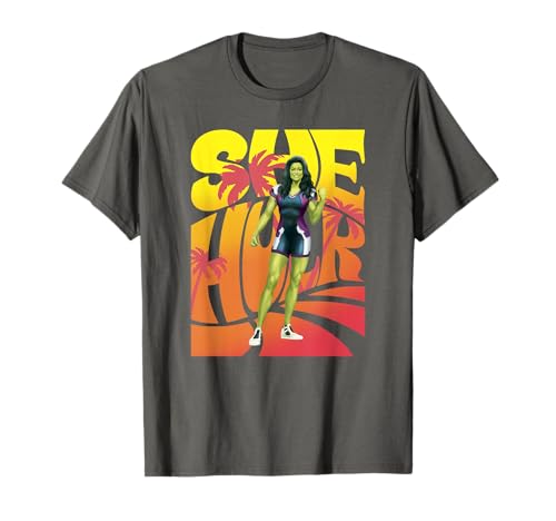 T-shirt She-Hulk Marvel imprimé Sunset Text pour fan de pop culture