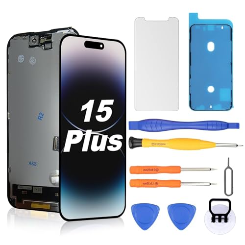 Écran iPhone 15 Plus LCD Retina kit de réparation complet et vitre de protection NB+
