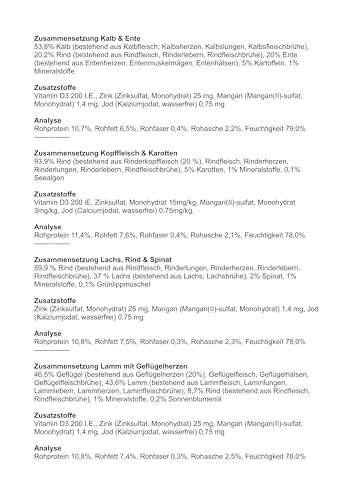 Mac's Dog 20 x 400 g Mixpaket | Garantierter 10-Sorten-Mix | Getreidefreies Nassfutter mit hohem Fleischanteil, Superfoods & wertvollen Ölen