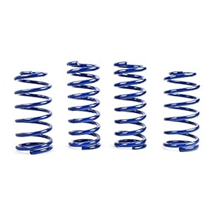 Lowering Springs kit Compatible With 1979-2004 Ford Mustang GT Coupe, 1.5 Inch Front Drop And 1.5 Inch Rear Drop (Blue)