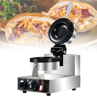 vnmudzeo 1300 W UFO-Burger-Maker FüR Die Arbeitsplatte, Doppelseitig Beheiztes GeräT Zum FüLlen Von Eiscreme-Waffeln Aus Edelstahl, Temperatureinstellung 122-572°F,220V