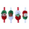 NUOBESTY 4 stuks baby-kersthaarband mooie hoofdtooi baby hoofdwraps elastische hoofdbanden