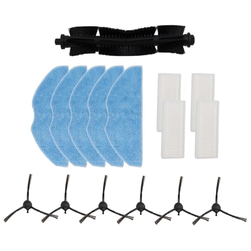 Kit de accesorios de repuesto de 16 piezas para aspiradora X-Plorer Serie 75 S+ RG8597W, 1 cepillo principal, 4 filtros VX, 5 paños de fregona, 6 cepillos laterales