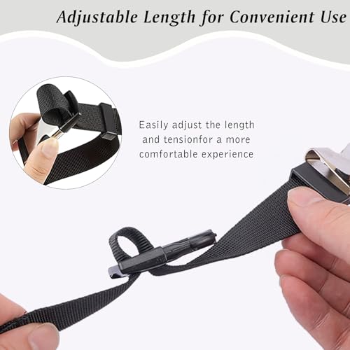 Image of Add-A-Bag Luggage Strap Gripper - Adjustable Suitcase Belt for Carrying Extra Bags, Travel Accessories, Hands-Free Travel, Black