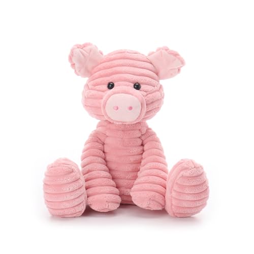 Apricot Lamb Peluches en Velours côtelé Cochon en Peluche Doux câlin Parfait pour Enfant (Cochon en Velours côtelé, 23 cm)