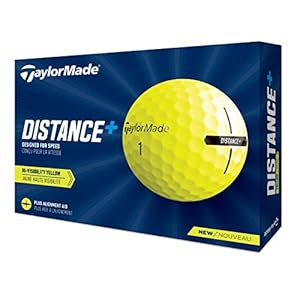 TaylorMade Distance+ gelbe Golfbälle