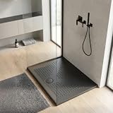 Kiamami Valentina Piatto Doccia Ceramica 70x90 Rettangolare Nero Opaco 3 cm