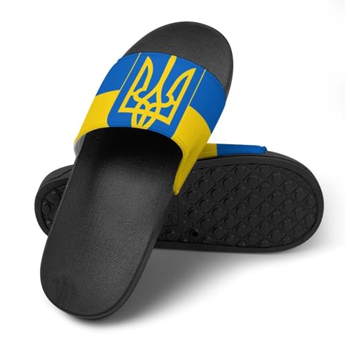 Ukraine Flag National Emblem Slippers for Men Wormen Shower Bathroom Slipper Indoor Beach Non Slip Sandal4