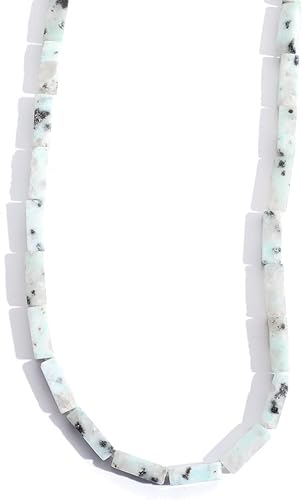 Miniatura 8 de Columna rectangular de 0.157 x 0.512 in, piedra natural, ojo de tigre, cuentas sueltas, tubo de piedra de energía, energía curativa, para hacer