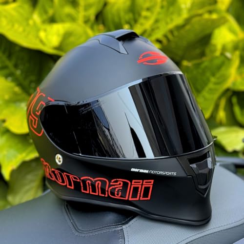 Capacete de Moto Mormaii Solid Preto Fosco 1979 Fechado Original Viseira Transparente + Fumê (54)