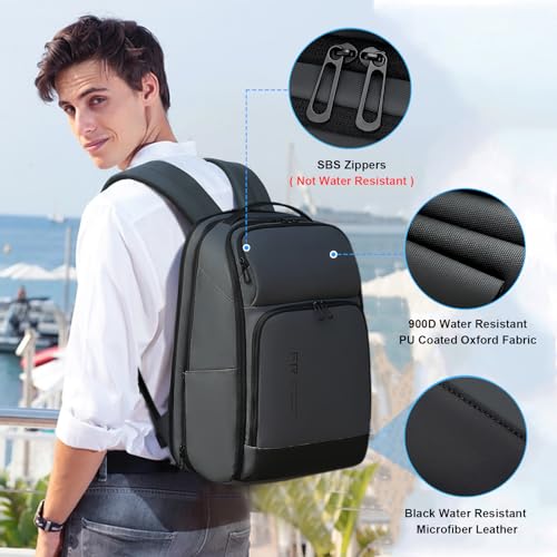 FENRUIEN 17" Gray Backpack & Side Sling Bag for Work & Travel4