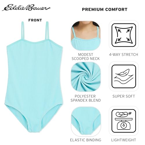 Image of Eddie Bauer Girls' UPF 50+ Scoop-Neck Stretchable One-Piece Swimsuit