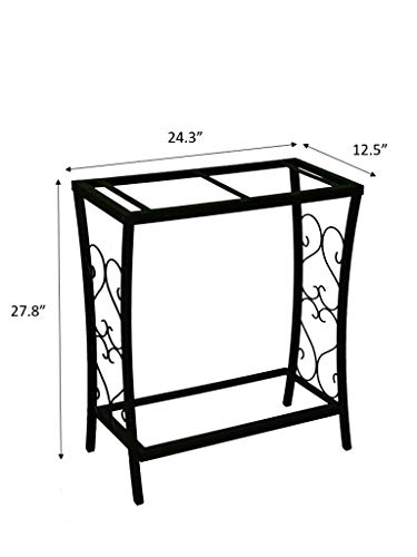 Aquatic Fundamentals Metal Aquarium Stand (20 Gallon- Black) 102201-AMA