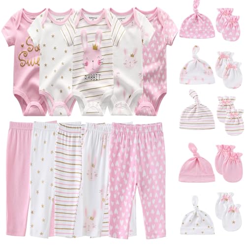 Image of Kiddiezoom Unisex Baby Layette Essentials Giftset Clothing Set 19-Piece For Newborn Baby