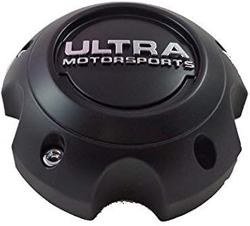 Ultra Motorsports 5 Lug Black Custom Wheel Center Cap Set of 1 Pn 89-9756