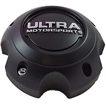 Ultra Motorsports 5 Lug Black Custom Wheel Center Cap مجموعة من 1 Pn 89-9756