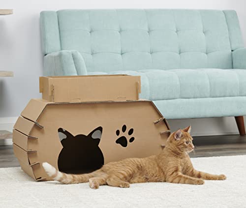 Carlson Cat Camper With Scratching Pad, Includes One Cat Door, Three Paw Windows, And One Cat Scratching Pad #TOP3