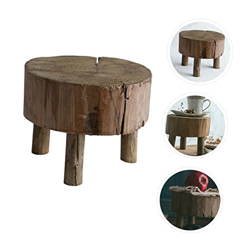 CIYODO 1Pc Banqueta Fotográfica Móveis De Madeira Móveis Infantis Mini Cadeira Micro Banqueta Retrô