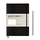 LEUCHTTURM1917 318651 Notizbuch Medium (A5), Softcover, 123 nummerierte Seiten, Schwarz, Blanko